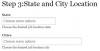 State and City Location